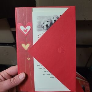 Hallmark Red and Gold Heart Valentine's Day Card